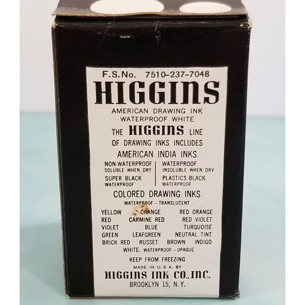 NOS Sealed Higgins American Drawing Ink No. 4265 White